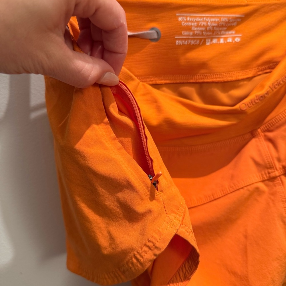 Outdoor Voices Bright Orange Athletic Shorts Size Small - Picture 6 of 8